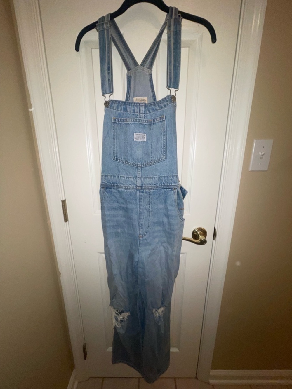 Levi's Light Blue Denim Overalls with Front Patch